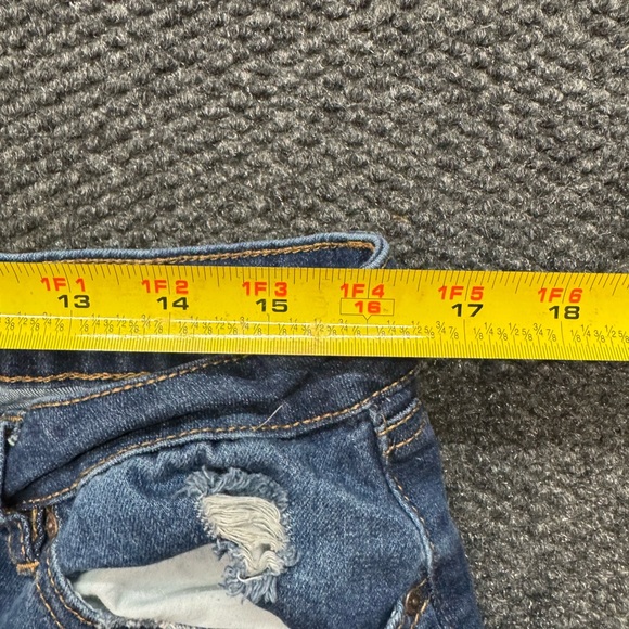 Rewash Frayed Denim Blue Shorts - Picture 3 of 6